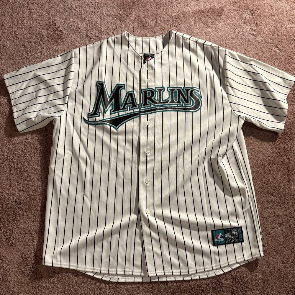 Vintage Majestic Florida Marlins‎ Dan Uggla # 6